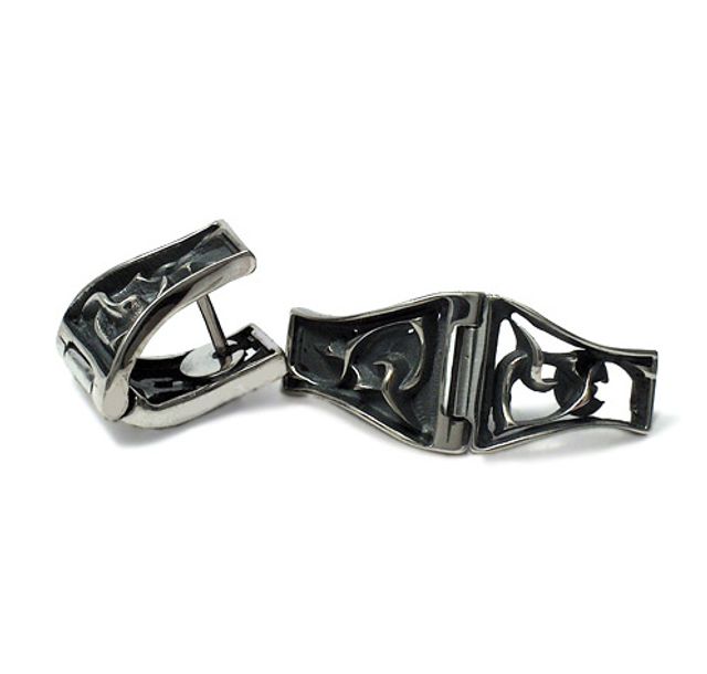 Патинирани сребърни обици